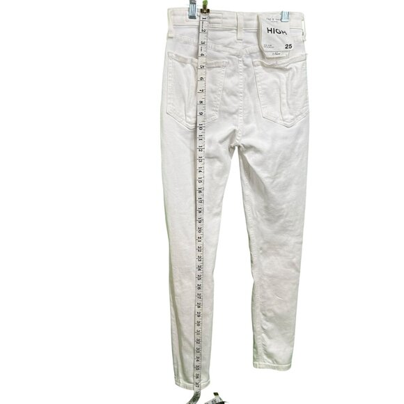 Rag & Bone Nina High-Rise Ankle Skinny Jeans White Size 25 NWT - Picture 3 of 5